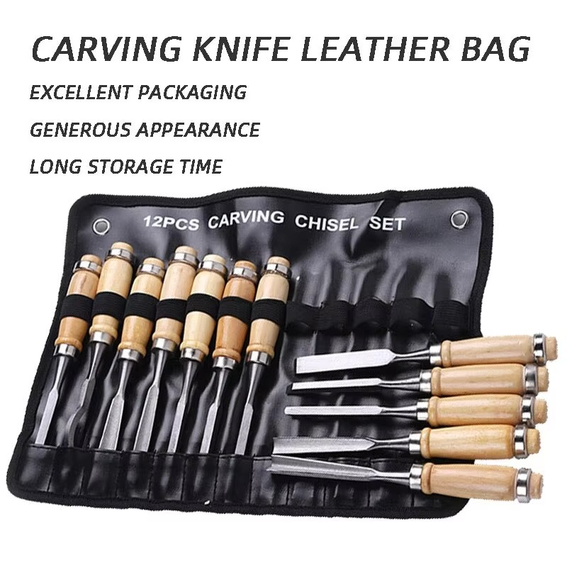 Precision 12pc Wood Carving Tool Kit for Craftsmen