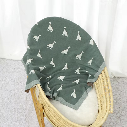 Cozy Baby Blanket with Dinosaur Print