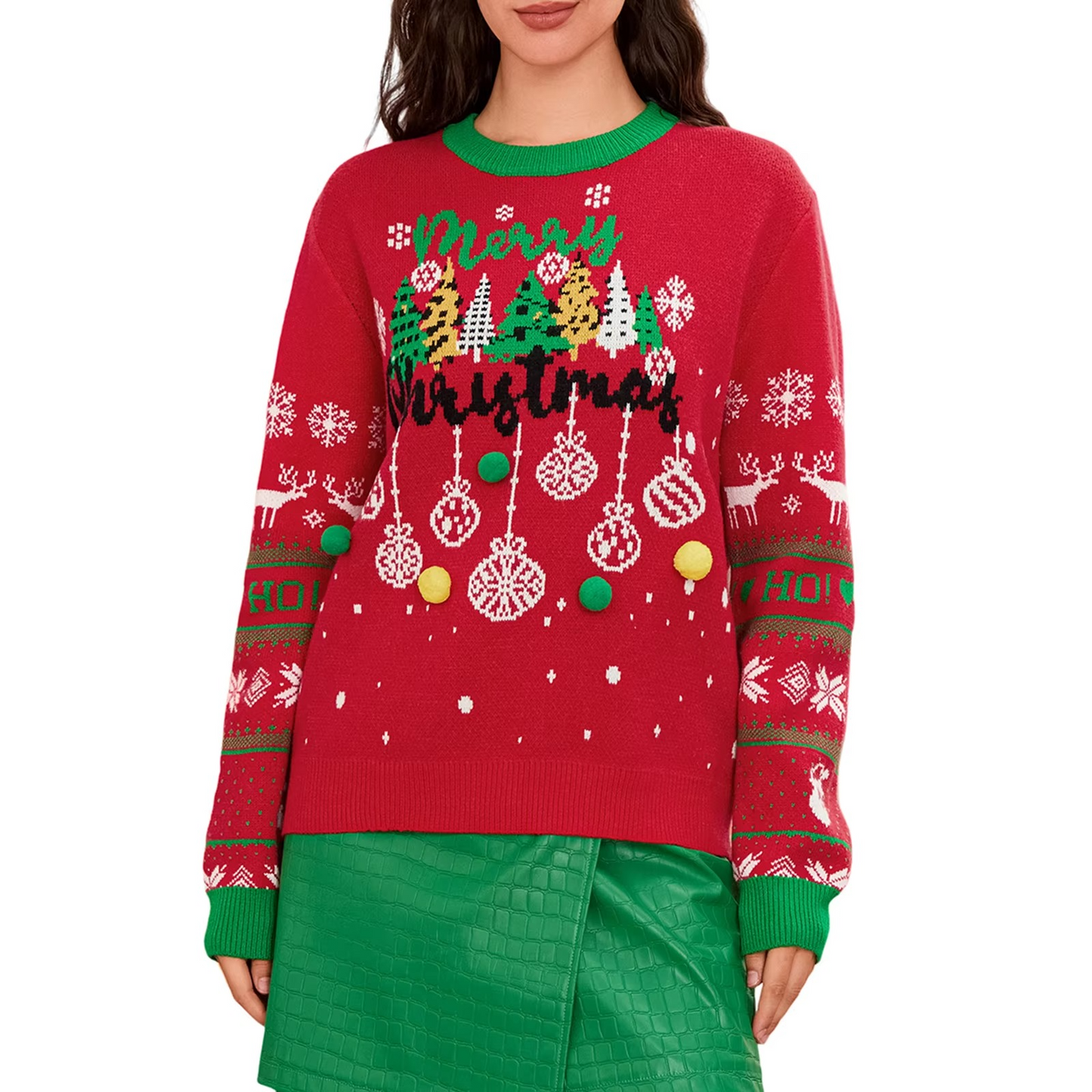 Cozy Holiday Crew Neck Winter Sweater