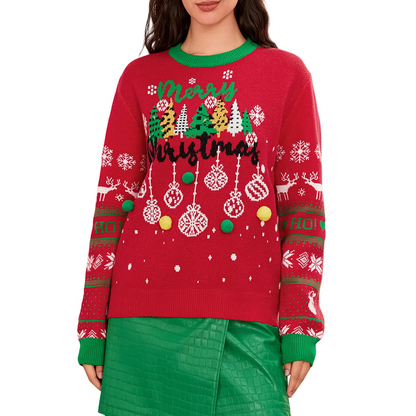 Cozy Holiday Crew Neck Winter Sweater