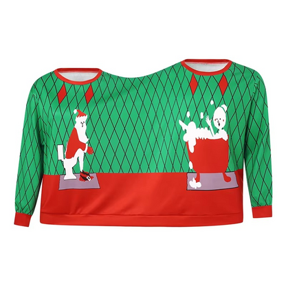 Funny Christmas Twin Sweater for Couples 3D Print