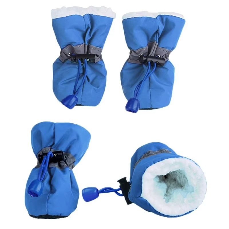 Grip Sole Dog Snow Booties 4-Pack Outdoor Pet Shoes