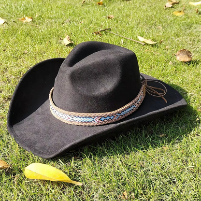 Vintage Leather Cowboy Hat for Men and Women