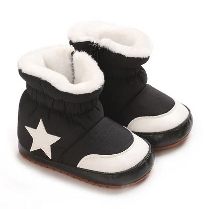 Cute Kids Snow Boots with Hearts, Cozy Ankle Socks