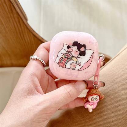 Compact Earbud Pouch with Keychain for Samsung Buds