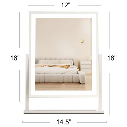 Large LED Vanity Mirror with Touch Screen Display