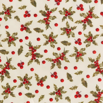 Festive Winter Bird Printed Quilting Fabric