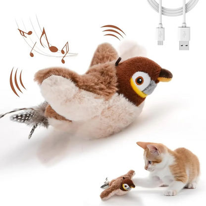 Fun Singing Bird Cat Toy with Optional Catnip