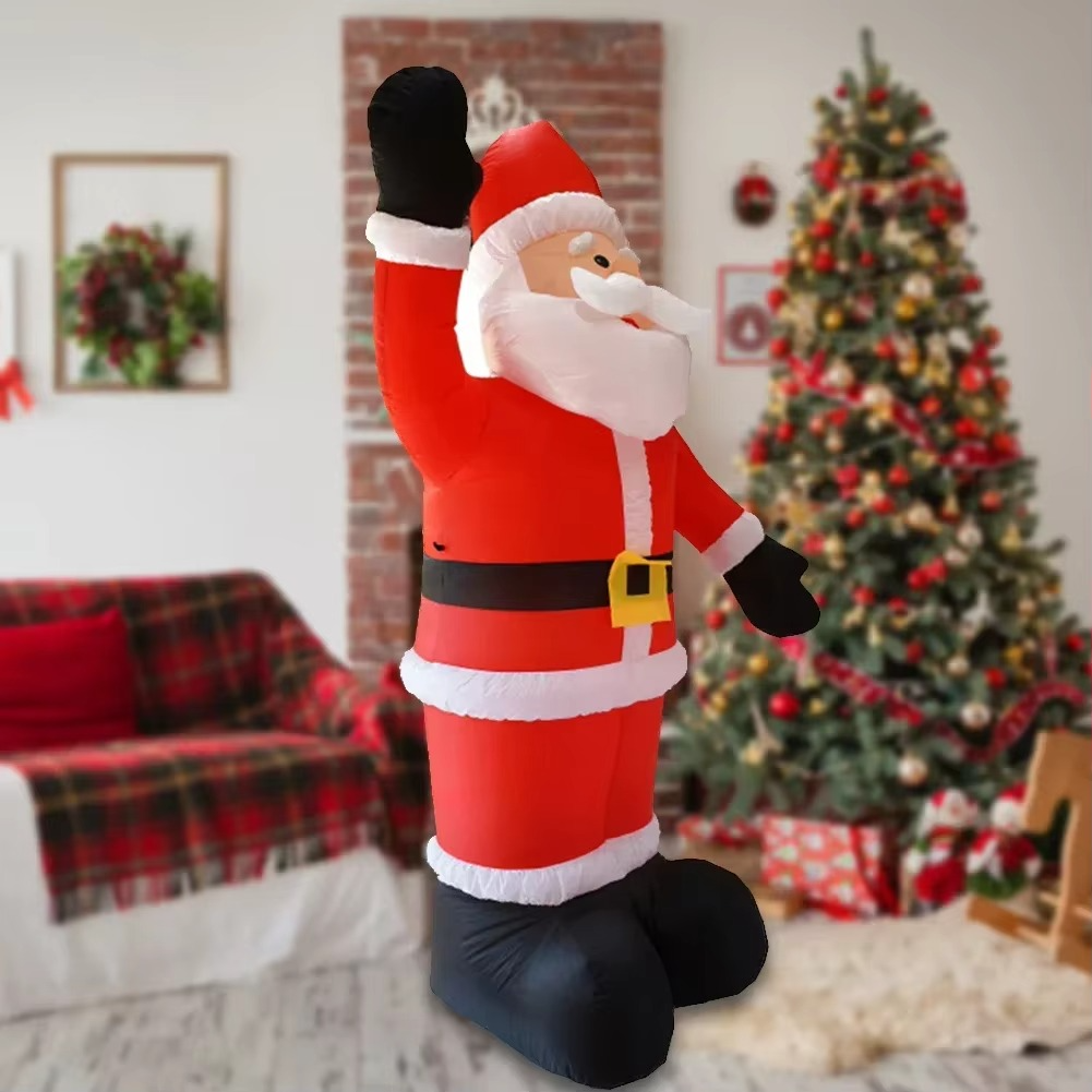 Large 6ft LED Inflatable Santa for Outdoor Christmas Decor