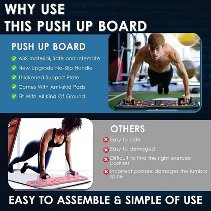 Compact Collapsible Home Gym Push Up Trainer