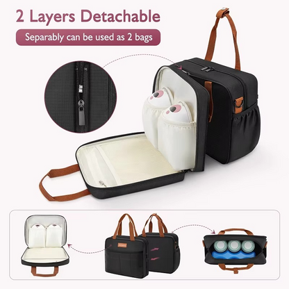 Portable Nursing Bag With Thermal Pockets And Organized Storage