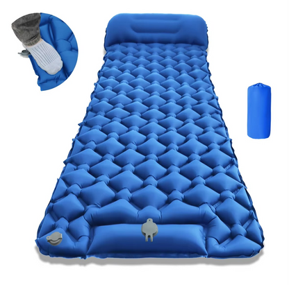 Portable Air Bed Camping Mattress with Built-In Pillow