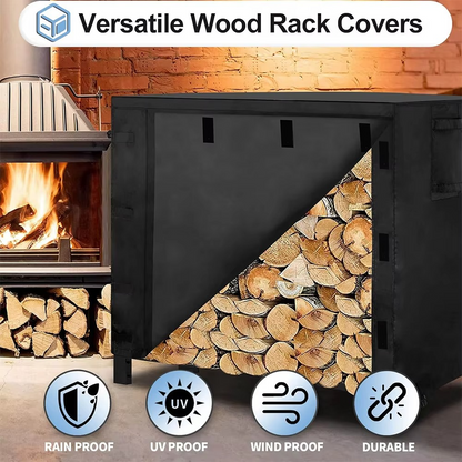 Durable Patio Firewood Cover 4FT Heavy Duty Waterproof Storage