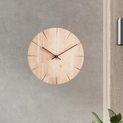 Quiet Wooden Large Wall Clock for Home and Office