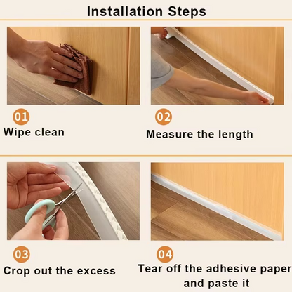 Clear Easy Install Door Seal Strip