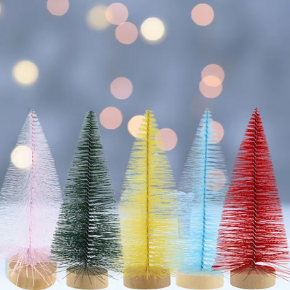 Small Pine Bottle Brush Christmas Tree Decorations