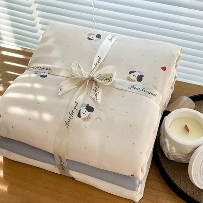 Pretty Patterned Cotton Bed Set with Duvet Cover