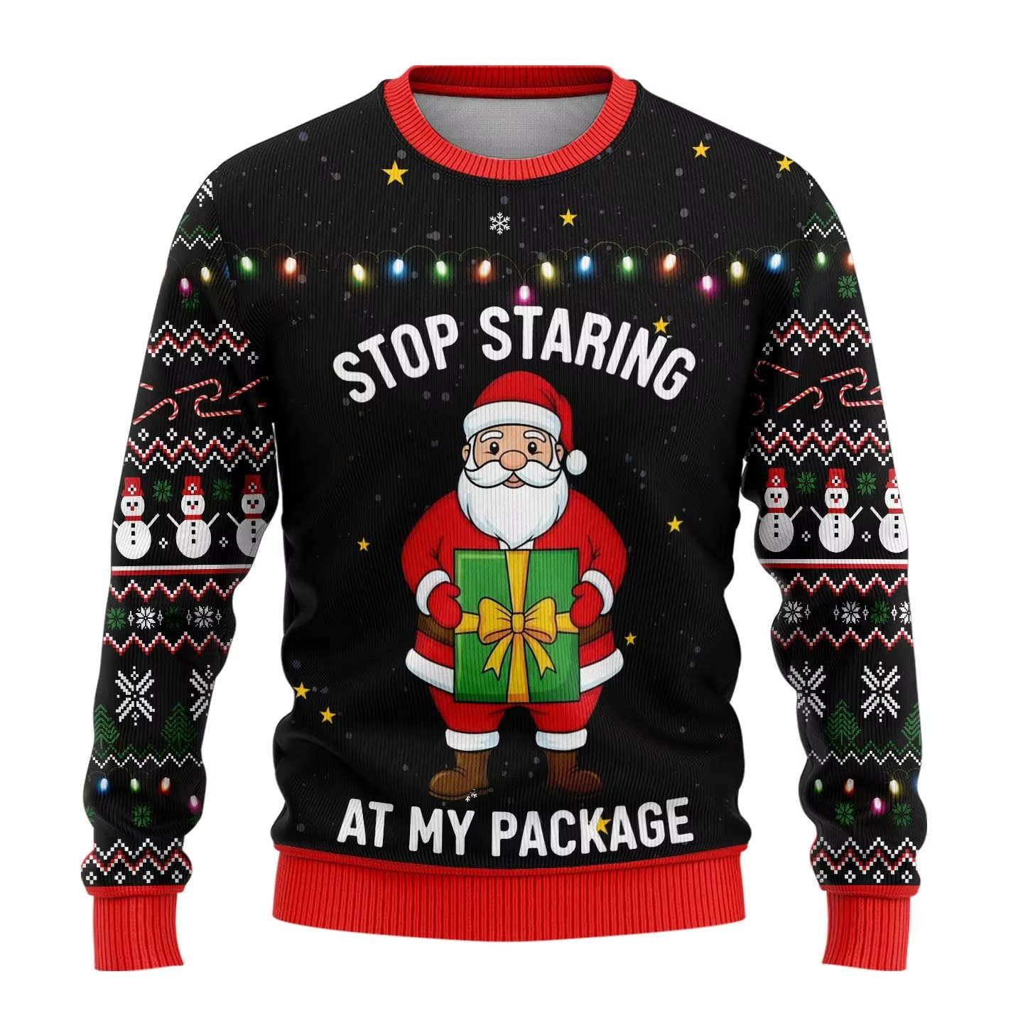 Humorous Beer Xmas Sweater Long Sleeve Funny Print