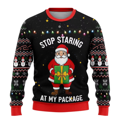 Humorous Beer Xmas Sweater Long Sleeve Funny Print
