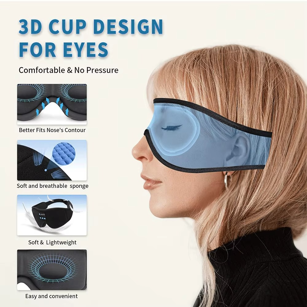 Wireless Sleep Eye Mask with Comfort Fit and Hi-Fi Speakers