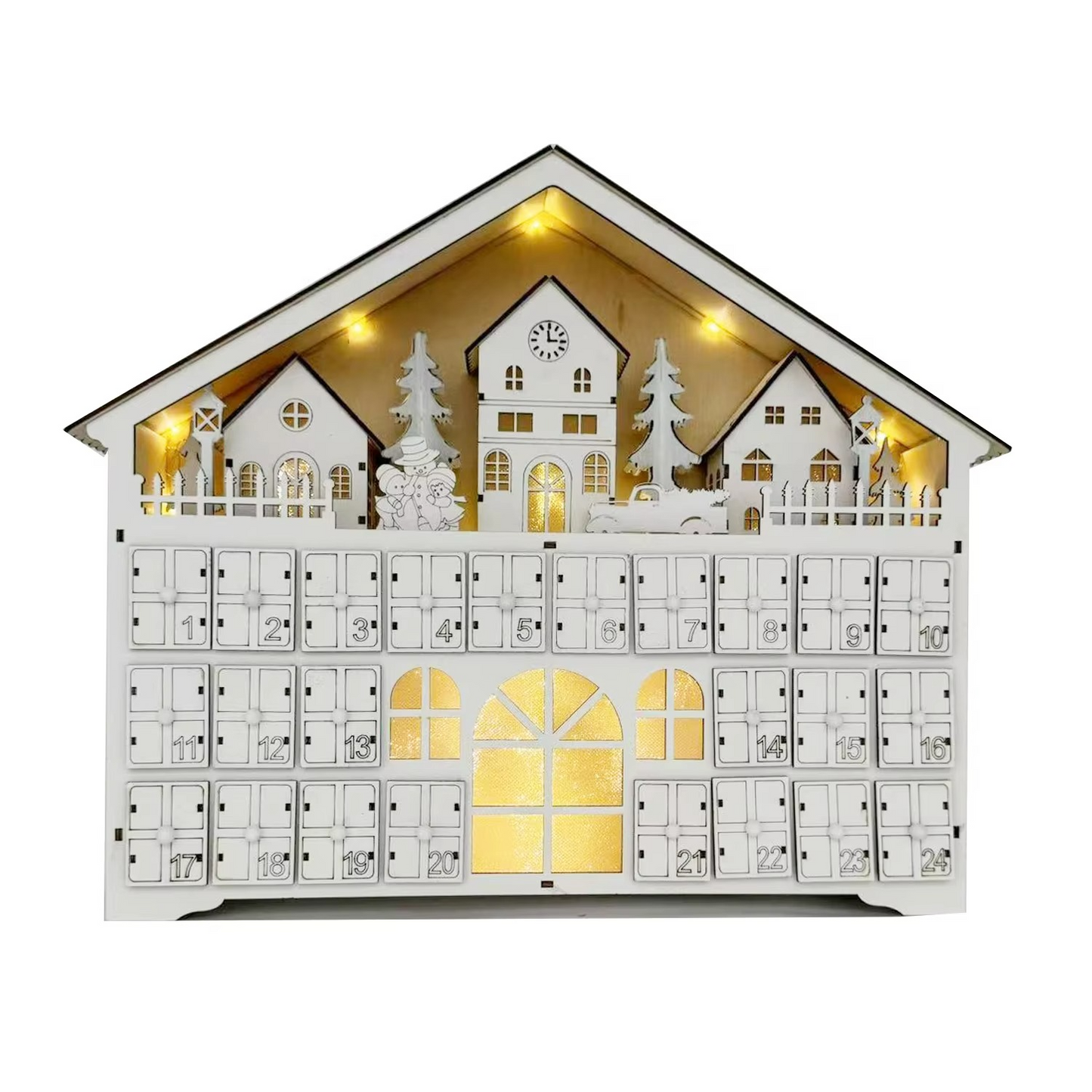 Fun Countdown LED Christmas Calendar with Lights