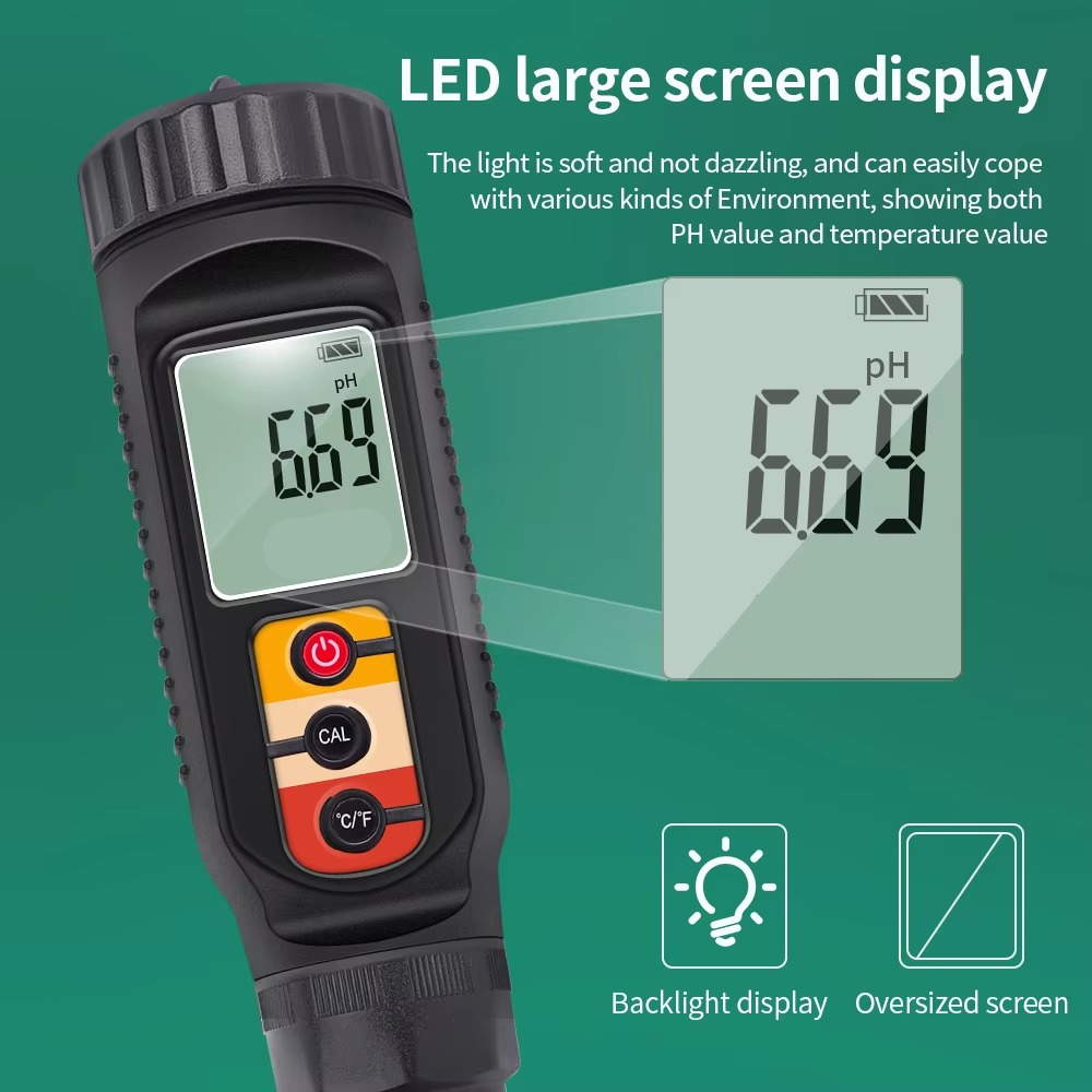 Accurate Food pH and Temp Probe for Cooking and Gardening