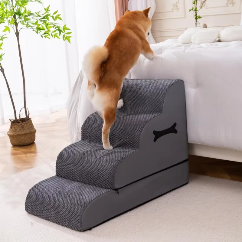 Pet Friendly Folding Dog Steps for Bed and Sofa