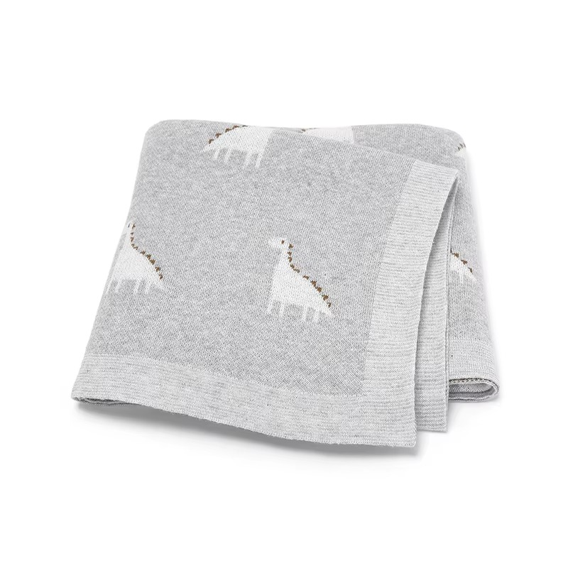 Cozy Baby Blanket with Dinosaur Print