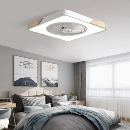 Slim Modern Square Ceiling Light Fan