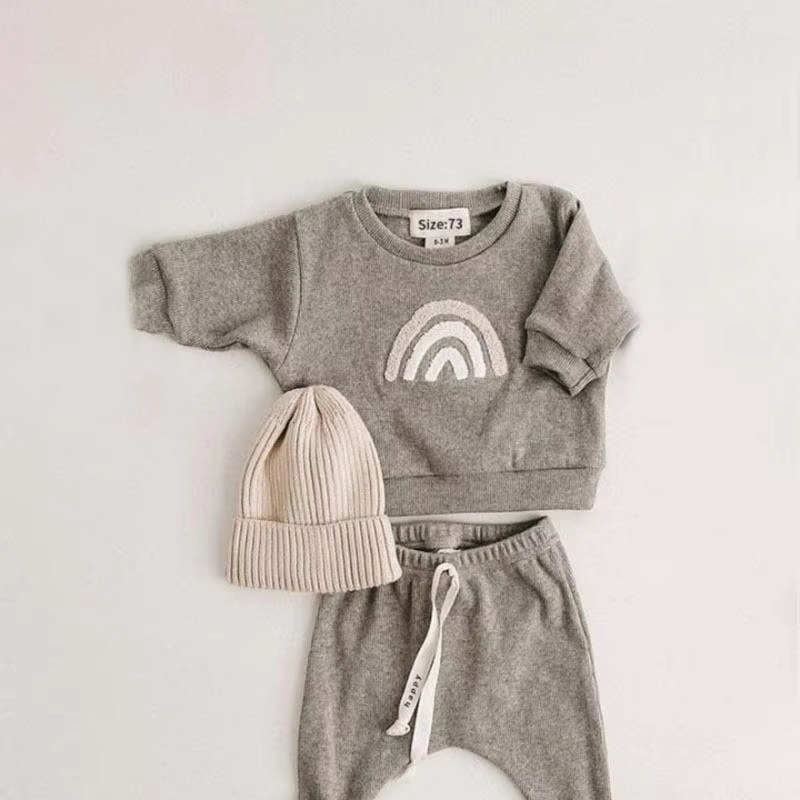 Soft Baby Boy Graphic Tee and Pants Set