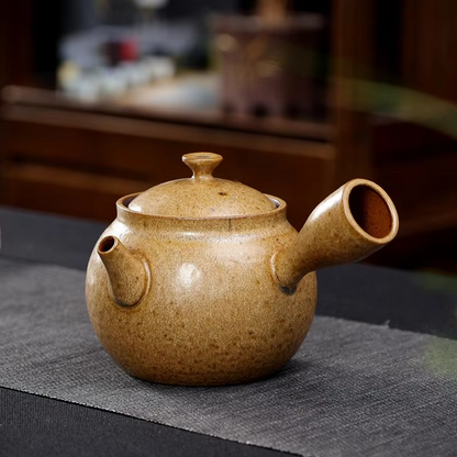 Traditional Asian Ceramic Handle Teapot 12oz