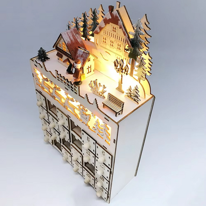 Fun Countdown LED Christmas Calendar with Lights - Hehif