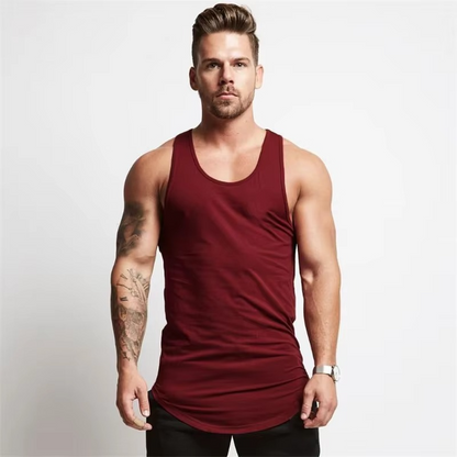 Athletic Fitted Sleeveless Gym Vest Top