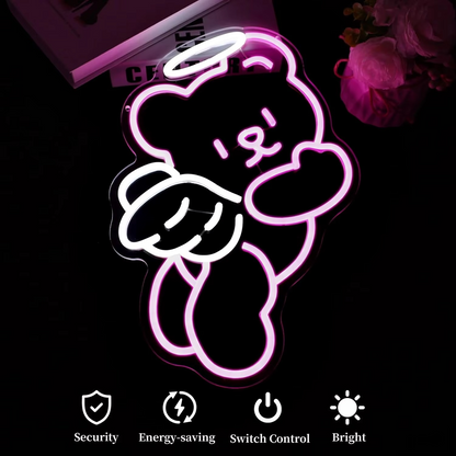 Colorful Bear LED Night Light with USB Plug