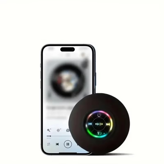 Compact Wireless Speaker with Lights and Mount - Hehif