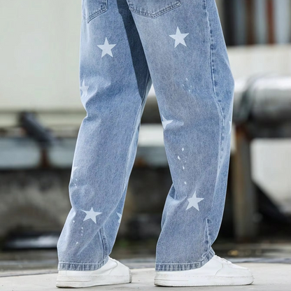 Comfortable Fit Relaxed Blue Jeans Pants