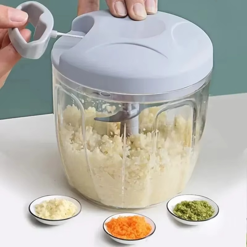 Manual Food Chopper for Garlic, Ginger, Meat & Veggies - Hehif
