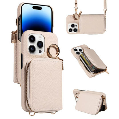 Durable Leather iPhone Case with Magnetic Shield Protection