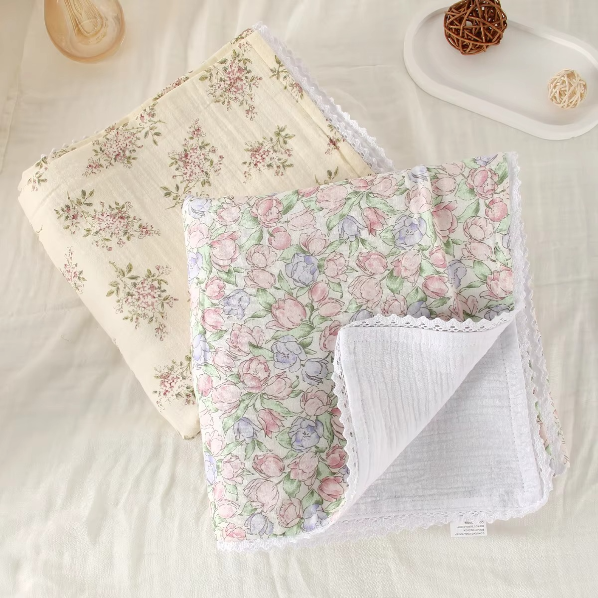 Lightweight Baby Swaddle Wrap Blanket, Gentle Newborn Cover