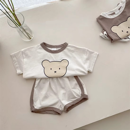Soft Baby Summer Clothing Set, Breathable Top and Shorts