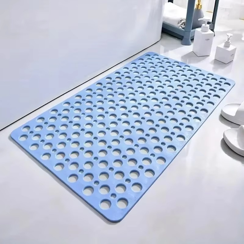 Anti-Slip Bathroom Shower Mat with Suction Cups and Drainage