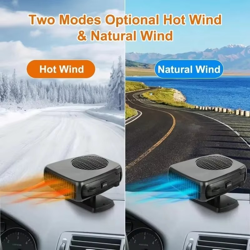 Compact 2-in-1 Car Heater and Fan