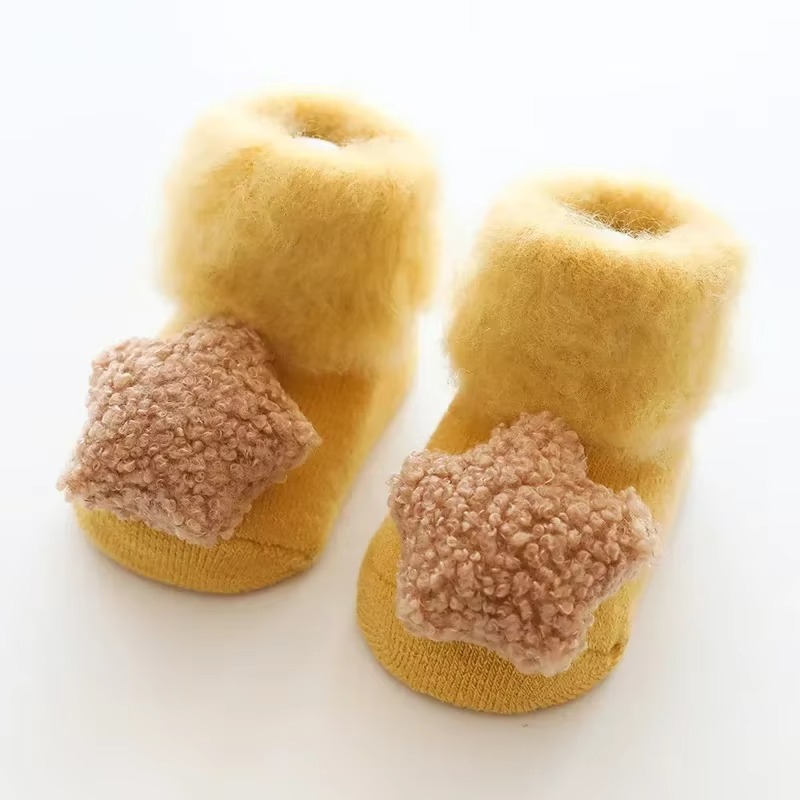 Soft Fleece Baby Socks for Warmth and Grip