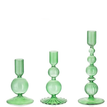 Luxury Glass Candle Holder Set for Home Decoration