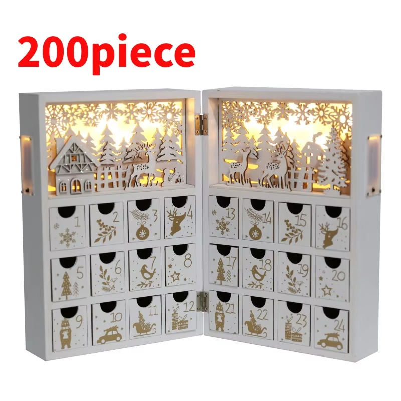 Christmas LED Wooden Countdown Calendar Ornament