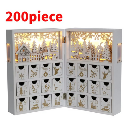 Christmas LED Wooden Countdown Calendar Ornament