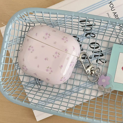 Pastel Pink Flower Clear AirPods Phone Case