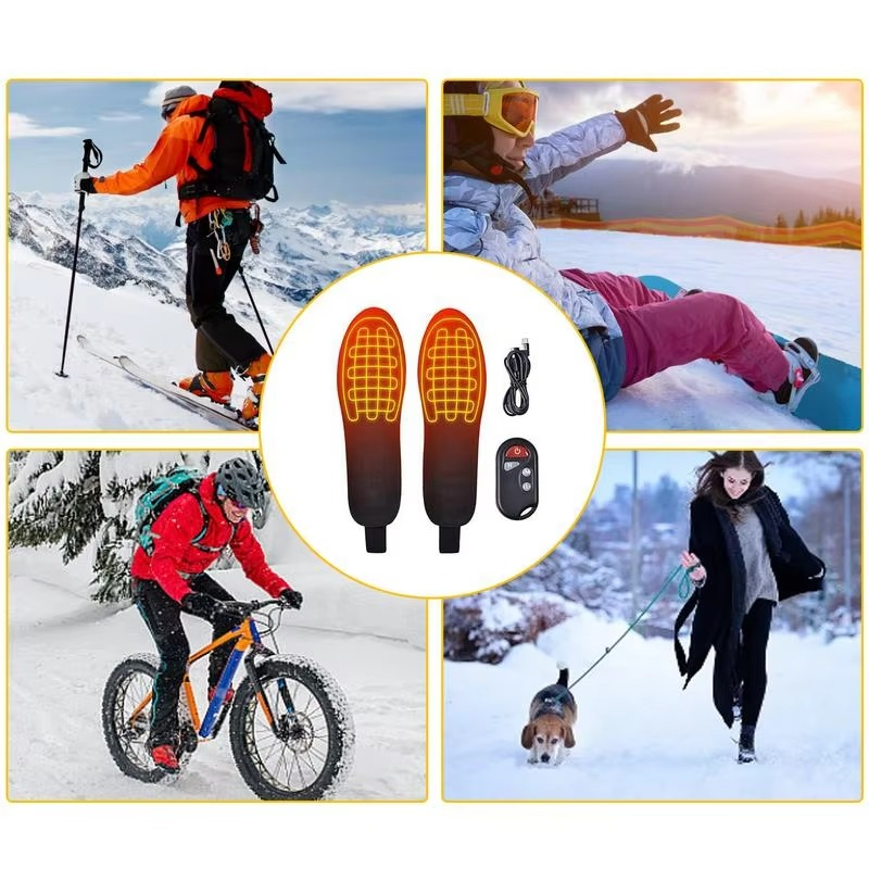 Warm Thermal Insulated Heated Insoles for Outdoor Use