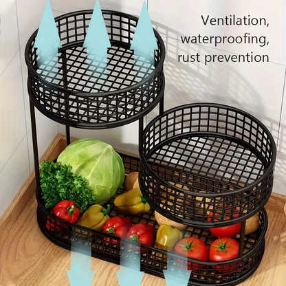 Space Saving 3 Tier Fruit and Veggie Storage Rack
