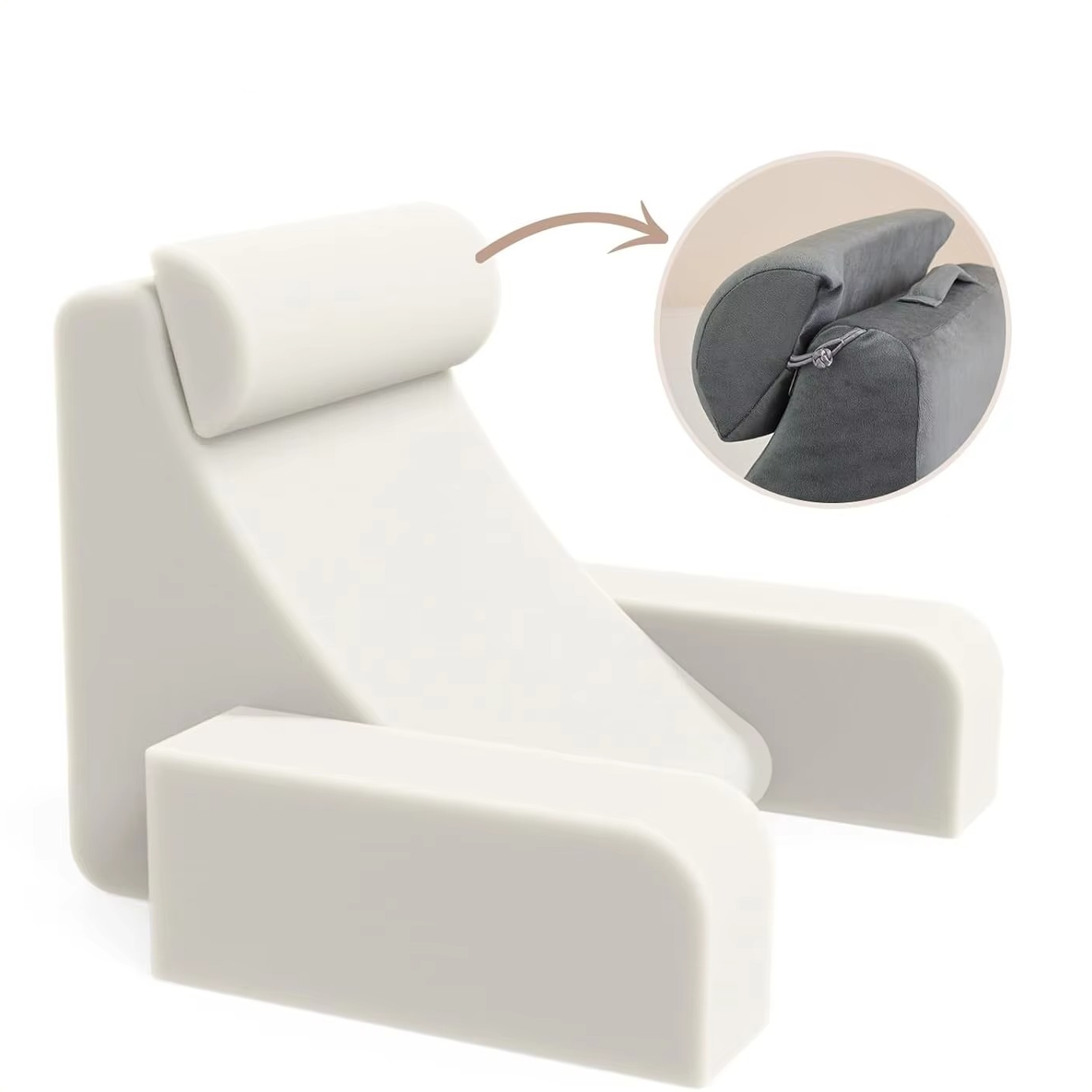 Supportive Ergonomic Lumbar Back Pillow for Home Office - Hehif